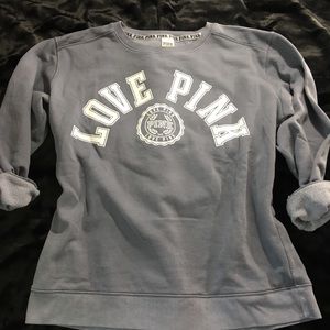 ‼️ SOLD ‼️NWT VS PINK Campus Crew Pullover Gray